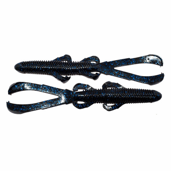 Googan Baits Trench Hawg Creature Soft Bait, Black Blue Flake - Holiday Gift
