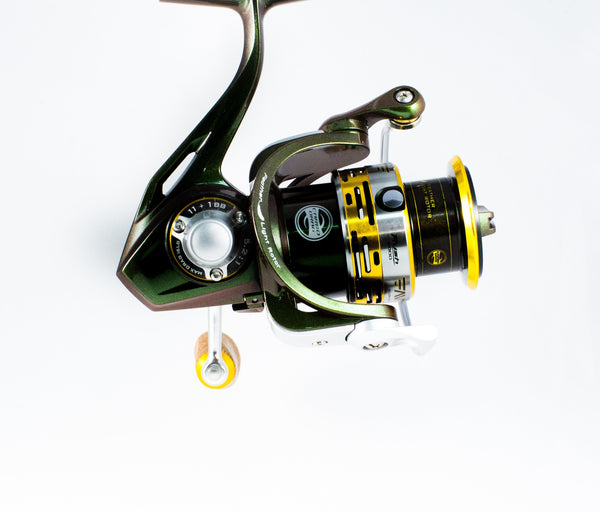 Favorite Fishing Rush Spinning Reel Green/Gold 5.2:1 2500 Green/Gold RUH2500