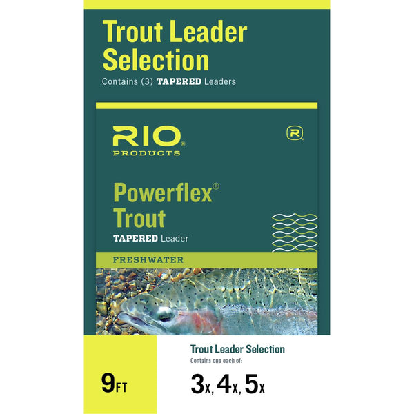 RIO Powerflex Trout Leader Selection 3X/4X/5X, 9ft