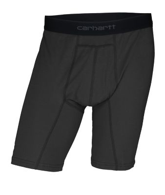 8 Inch Cotton Boxer Brief 2-Pack Black L