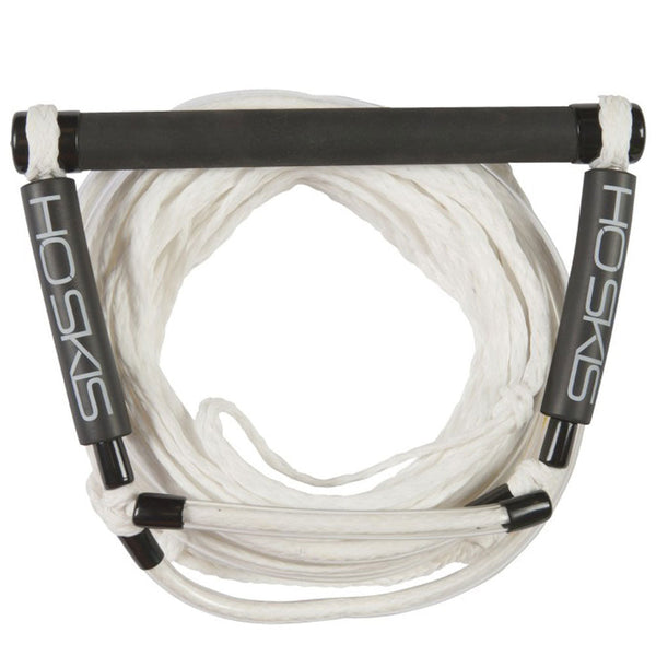 Ho Sports 12" Universal Deep "V" Handle With 75' Slalom Ski Rope, Black/White
