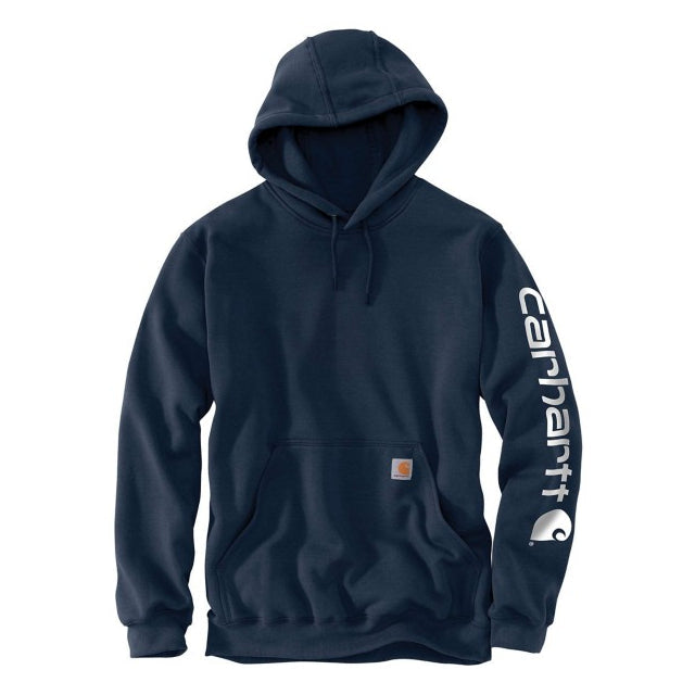 Carhartt Men's Loose Fit Midweight Logo Sleeve Graphic Hoodie