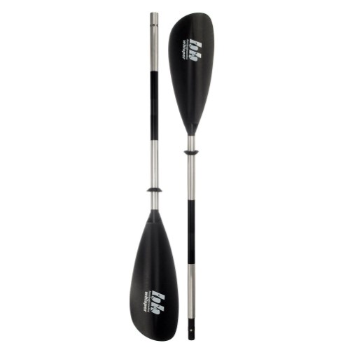 787860 220 Cm Whisper Snap-Button Kayak Aluminum Paddle, Black - 2 Piece