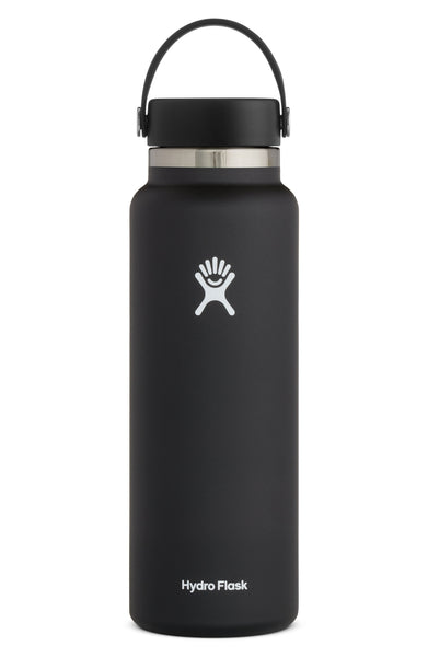 Hydroflask Wide Mouth 40 Oz Water Bottle  Screw Cap  Insulated Stainless Steel