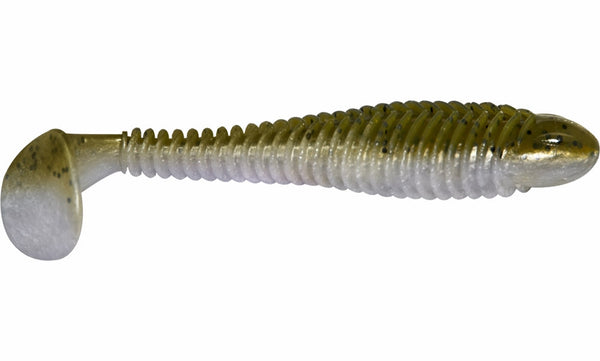 Googan Baits Saucy Swimmer Soft Bait, Green Pumpkin Pearl - Holiday Gift