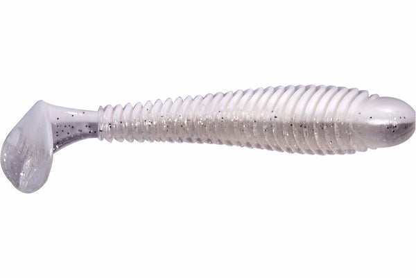 Googan Baits Saucy Swimmer Soft Bait, White Pearl Shad - Holiday Gift