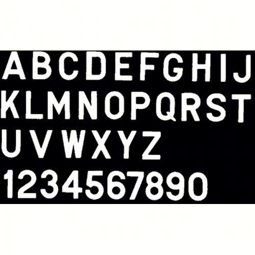 Bernard Engraving PS30W4 PS30W4; Letter White 3 Inch Stick on In4I