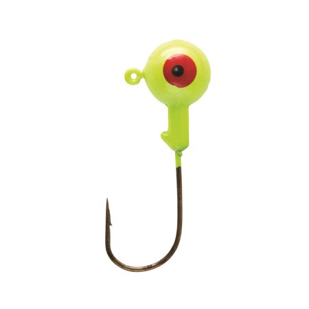 Eagle Claw Ball Head Fishing Jig  Chartreuse  1/8 Oz.