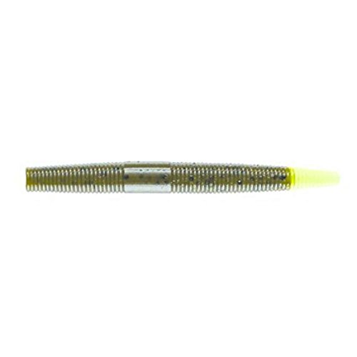 YUM Dinger Soft Bait, Green Pumpkin/Chartreuse - Holiday Gift