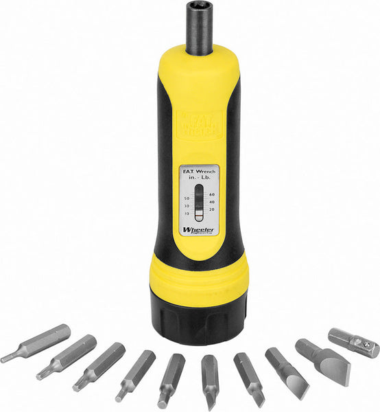 Wheeler Firearm Gunsmithing Fattorque Wrench Screw Driver With 10 Bit Set Kit - 553556