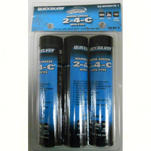 Quicksilver 2-4-C 3 Oz Marine Grease/Lubricant with PTFE 3-Pack - Oil and Lubricants at Academy Sports
