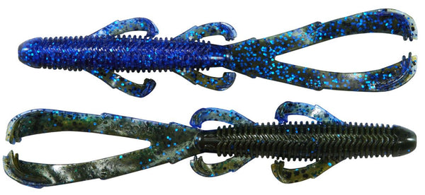 Googan Baits Trench Hawg 4.65 in Craw Softbaits 9-Pack Blue - Frsh Wtr Soft Plastic at Academy Sports
