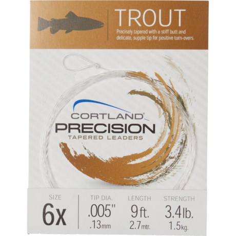 Precision Trout 6X Leader - 9?, 3.4 Lb. - CLEAR ( )