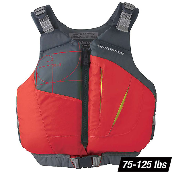 Stohlquist Youth/Adult Small Escape Pfd 75-125 Lbs Red