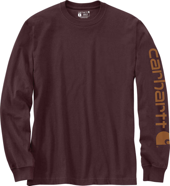 Carhartt Men'S Extra Large Port Cotton/Polyester Loose Fit Heavy-Weight Long-Sleeve Graphic T-Shirt