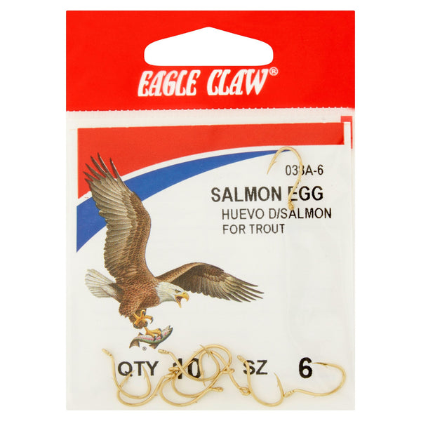 Eagle Claw Salmon Egg Baitholder Fish Hooks, Size 6 - Holiday Gift