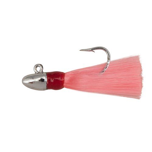 Bomber Pompano Jig Fishing Lure, Chrome Pink, 1/4 Oz.