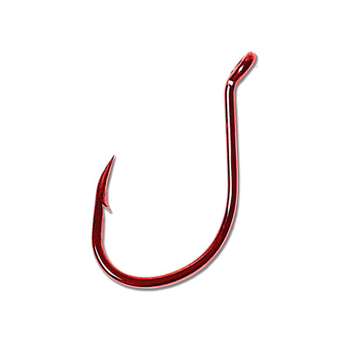 Eagle Claw Lazer Sharp L1 Salmon/Steelhead Octopus Hook - Red - 1/0 - 46 Pack