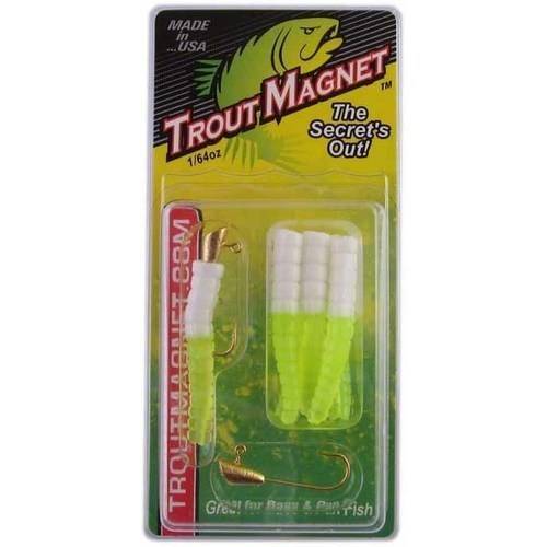 Leland Trout Magnet Replacement Jig Heads - 9 Piece Pack, White/Chart - Holiday Gift