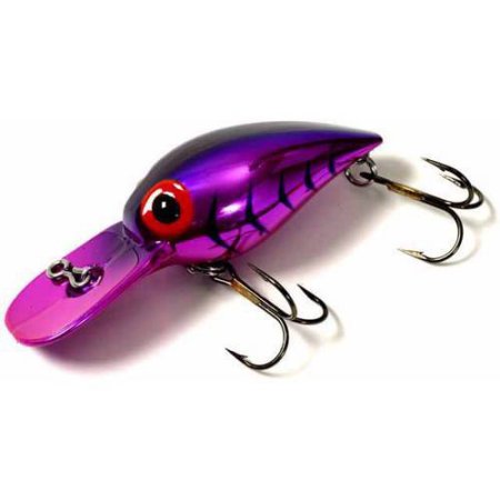 Brad S Wee Wigglers Crank Bait  Metallic Cerise/Black Herringbone