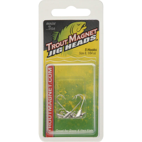 Leland's Trout Magnet Replacement Jig Heads - 5 Piece Pack, Nickel - Holiday Gift