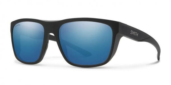 Smith Optics Sport & Performance 205223 Barra Sunglasses 00360QG - Matte Black - Chromapop Glass Polarized Blue Mirror Unisex Square