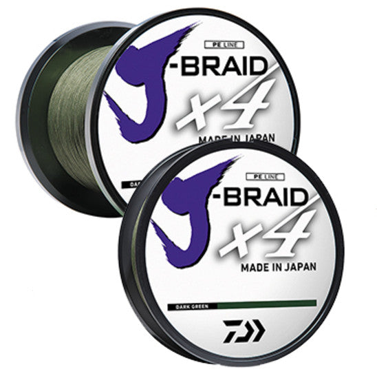 Daiwa J-Braid X4 Dark Green Line - 150yds 65lb-80lb Test 65 - JB4U-150DG 65