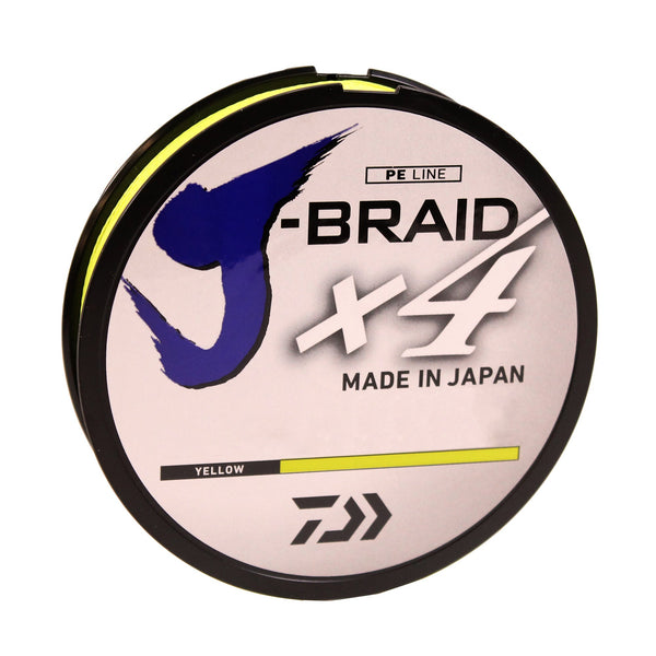 Daiwa J-Braid X4 Fluorescent Yellow Line - 150yds 40