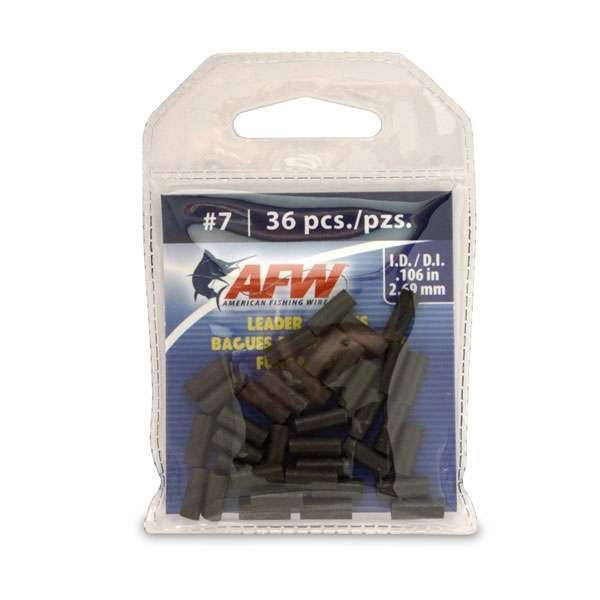 American Fishing Wire Single Barrel Leader Sleeves - #7 2.69mm 36pc