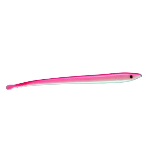 Savage Soft Sandeel Slug 6 1/2in SES-165-PKW Pink White Multi-color