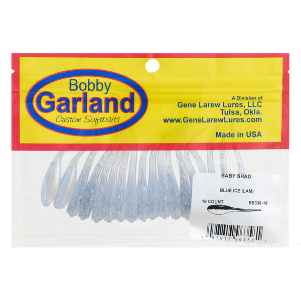 Bobby Garland Baby Shad Soft Plastic Lure, Blue Ice - Holiday Gift