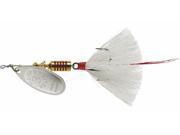 Mepps 1/4 Oz Silver White Agila Lure