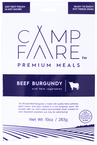 Campfare Beef Burgundy with field vegetables