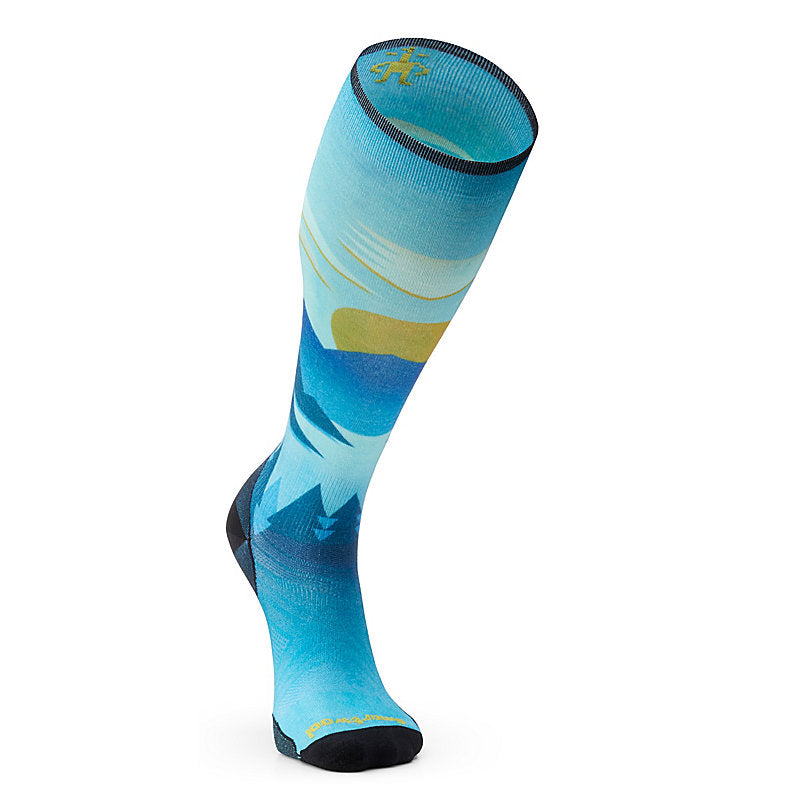 Smartwool Ski Zero Cushion Chasing Mountains Print OTC Socks