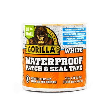 Gorilla White Patch & Seal Tape - 4 in Width x 10 ft Length