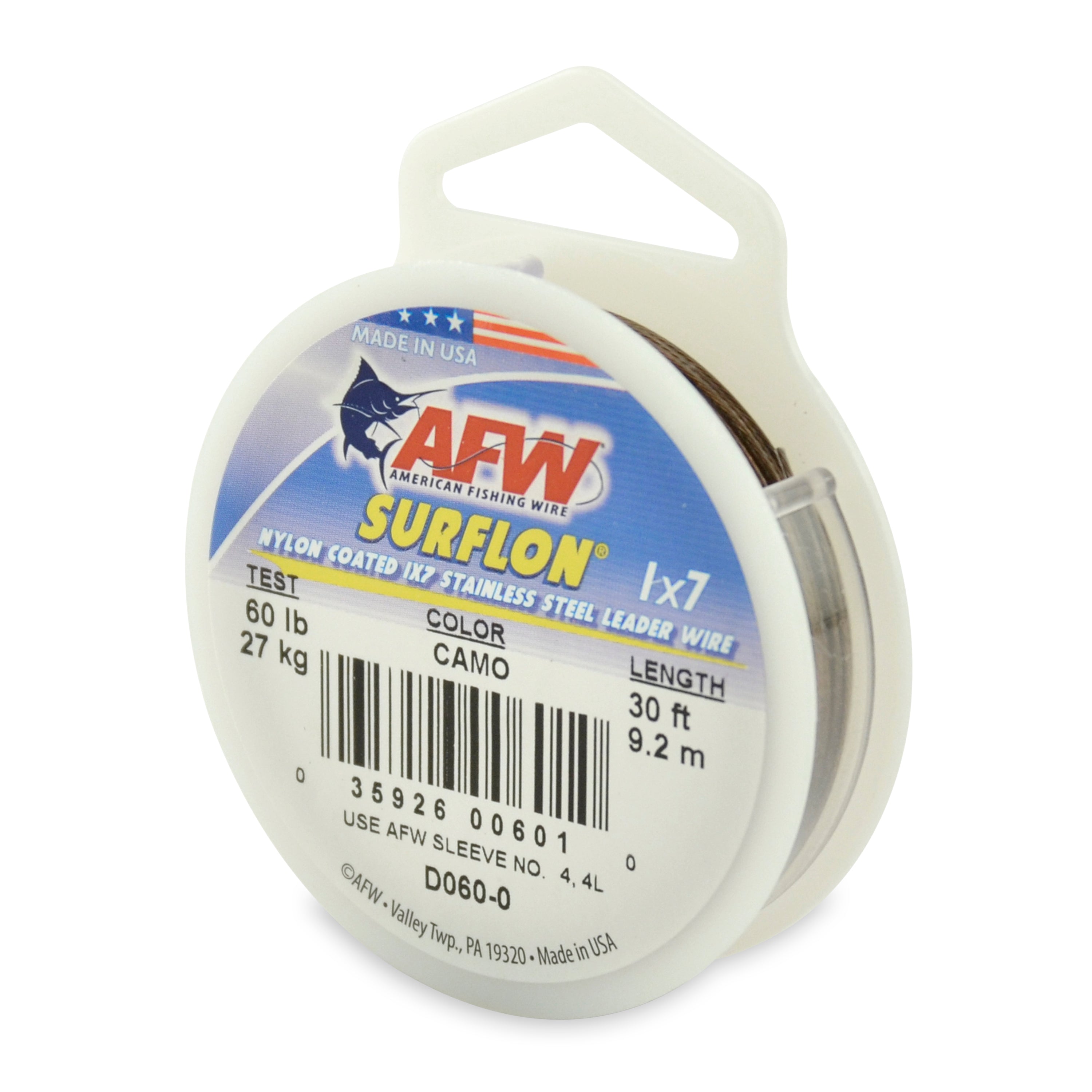 American Fishing Wire Surflon Nylon Coated 1X7 Stainless Steel Leader Wire