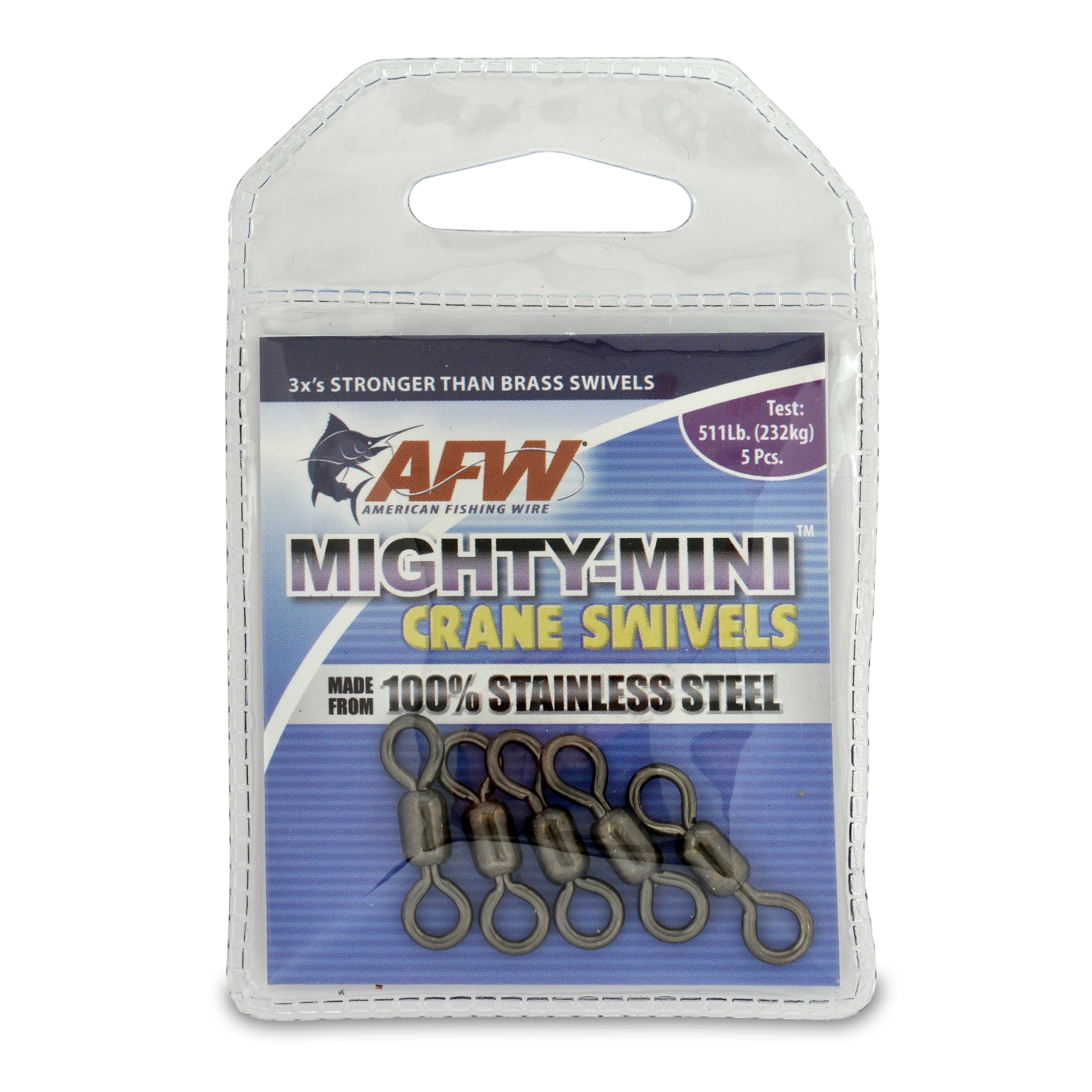 American Fishing Wire Mighty-Mini Stainless Steel Crane Swivels